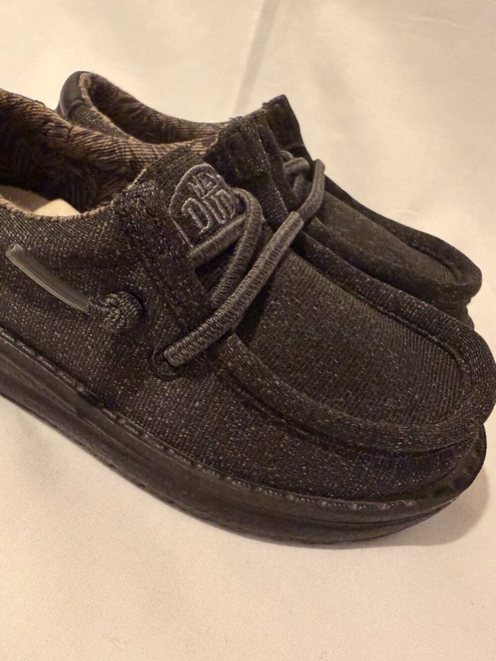 Hey Dude Wally Toddler Sneakers Black 6C NWOT w/ Box